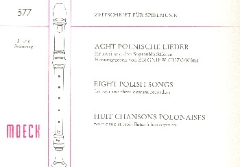 8 polnische Lieder fr 2-3 Sopranblockflten Spielpartitur