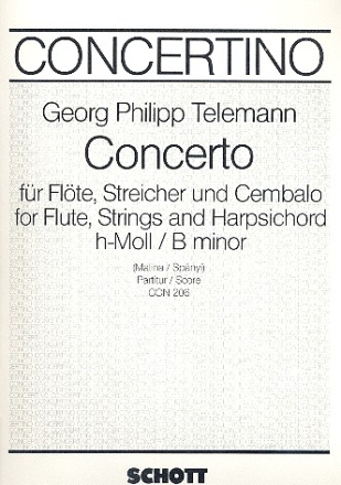 Concerto h-Moll fr Flte, Streicher und Cembalo Partitur