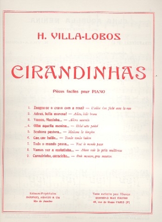 OLHA AQUELLA MENINA POUR PIANO CIRANDINHAS NR.4