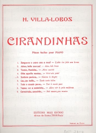 Senhora Pastora... pour piano