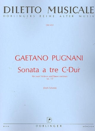 SONATA A TRE C-DUR OP.1,3 FUER 2 VIOLINEN UND BC