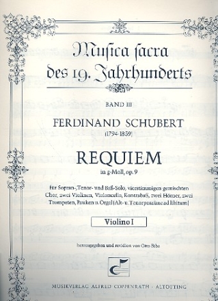 Requiem g-Moll op.9 fr Soli, gem Chor und Orchester Violine 1