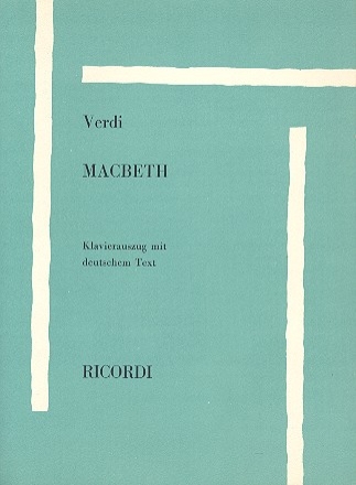 Macbeth Klavierauszug (dt)