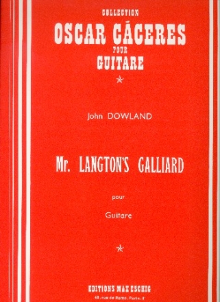 Mr. Langton's Galliard for guitar