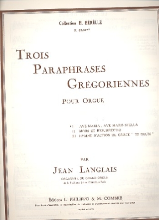 Ave Maria ave maris stella op.5,1 pour orgue 3 paraphrases gregoriennes op.5