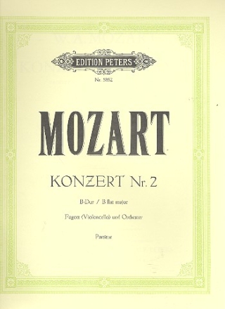 Konzert B-Dur Nr.2 KV191 fr Fagott und Orchester Partitur