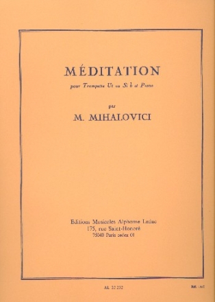 Meditation pour trompette ut ou sib et piano