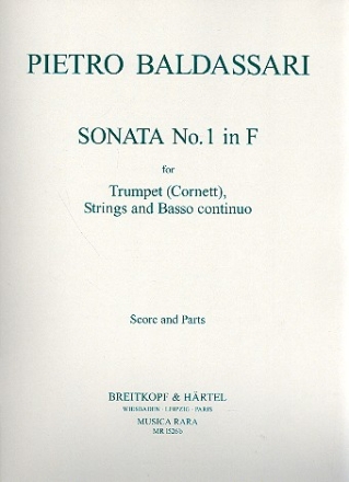 Sonate F-Dur Nr.1 fr Trompete, Streicher und Bc Partitur und Stimmen