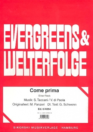 Come Prima: Einzelausgabe (it) fr Gesang und Klavier