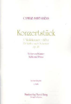 Konzertstck A-Dur op.20 fr Violine und Orchester fr Violine und Klavier