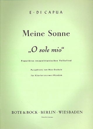 Meine Sonne - Paraphrase fr Klavier