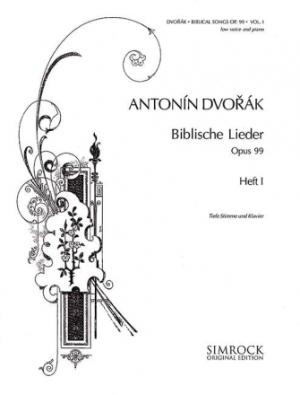 Biblische Lieder op.99 Band 1 fr tiefe Singstimme und Klavier (dt/fr/en/ts)