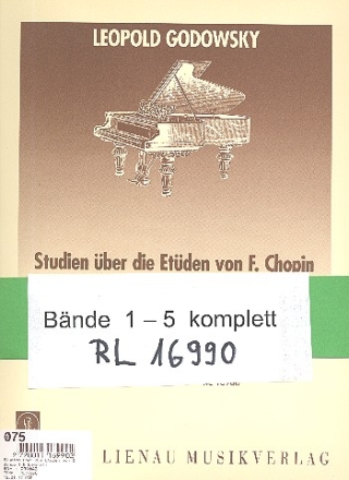 Studien ber die Etden von Chopin Bnde 1-5 komplett fr Klavier
