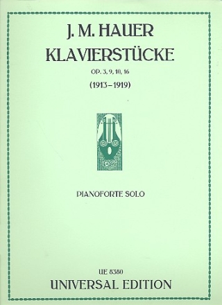 KLAVIERSTUECKE, OP. 3, 9-10, 16