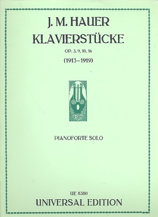 KLAVIERSTUECKE, OP. 3, 9-10, 16