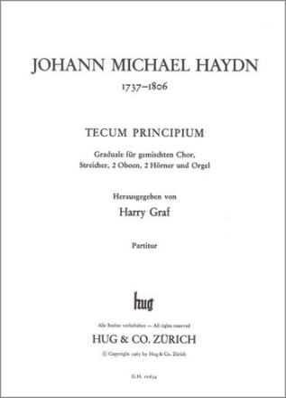 TECUM PRINCIPIUM GRADUALE FUER SATB CHOR UND ORCHESTER PARTITUR (LA)