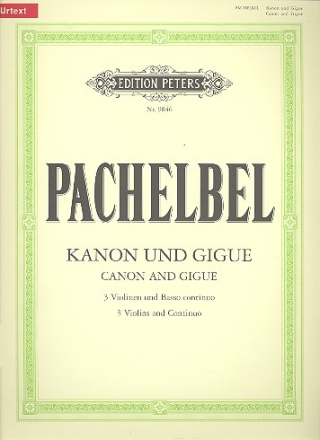 Kanon und Gigue fr 3 Violinen und Bc Partitur und Stimmen