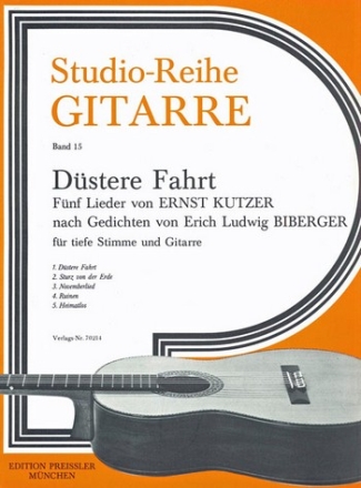 DUESTERE FAHRT OP.74 5 LIEDER FUER TIEFE SINGSTIMME UND GITARRE (DT)