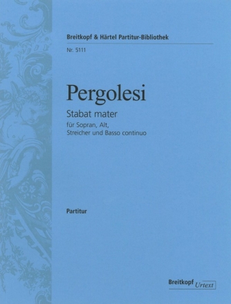 Stabat mater fr Sopran, Alt, Streicher und Bc Partitur (la)