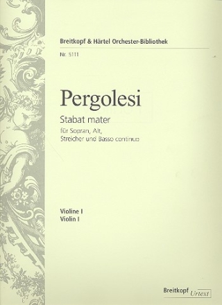 Stabat mater fr Sopran, Alt, Streicher und Bc Violine 1