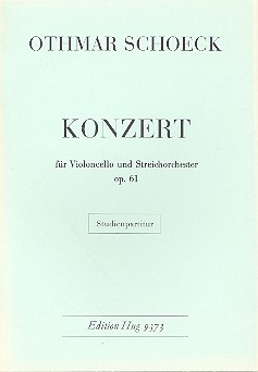 Konzert op.61 fr Violoncello und Streicher Studienpartitur