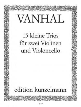 15 kleine Trios für 2 Violinen und Violoncello (1. Lage) Stimmen