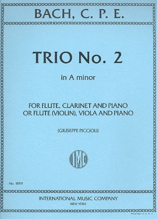 Trio a minor no.2 for flute, clarinet and piano (or violin, viola and piano)