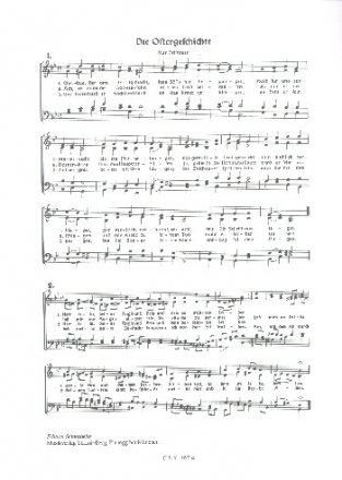 Die Ostergeschichte nach den Evangelien fr Chor (Solo) und Tasteninstrument (Instrumente ad lib) Chorpartitur (dt)