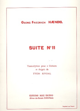 Suite Nr. 11 pour 2 guitares partition