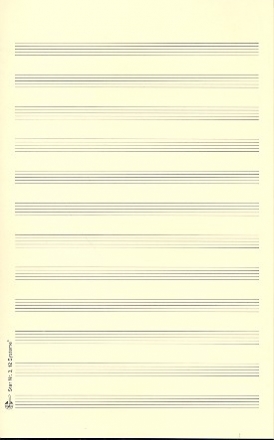 Notenpapier Oktav-Format hoch 12 Systeme 17x27 cm (5 Bgen)