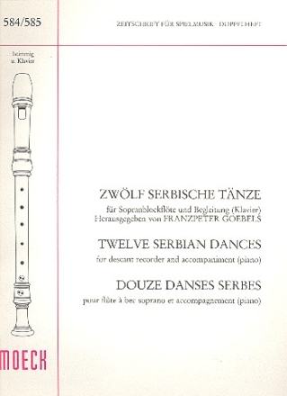 12 serbische Tnze  fr Sopranblockflte und Klavier