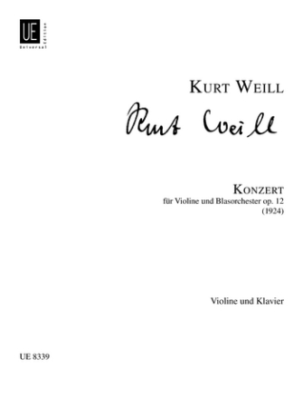 KONZERT OP.12 FUER VIOLINE UND BLASORCHESTER FUER VIOLINE UND KLAVIER