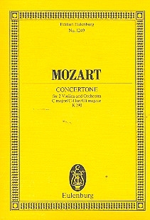 Concertone C-Dur KV190 fr 2 Violinen und Orchester Studienpartitur