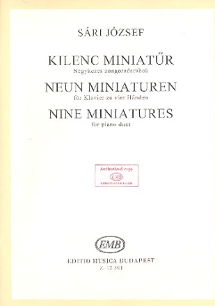 9 Miniaturen fr Klavier zu 4 Hnden