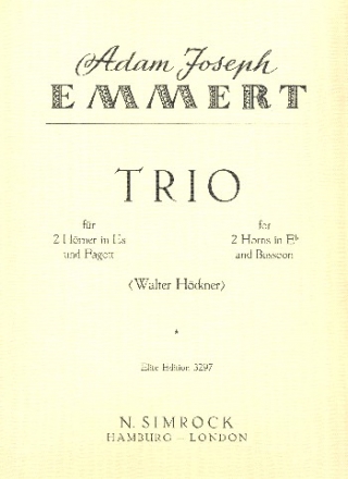 Trio fr 2 Hrner und Fagott Partitur und Stimmen