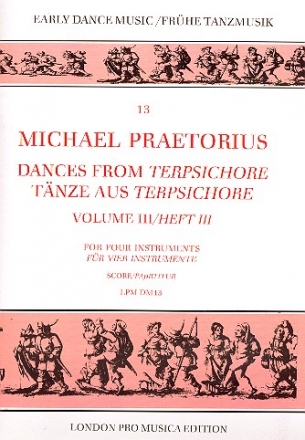 Tnze aus Terpsichore Band 3 fr 4 Instrumente Partitur