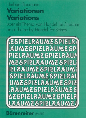 Variationen ber ein Thema von Hndel fr Streicher Partitur und 6 Stimmen