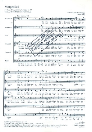 Morgenlied op.69,1 und Hymne op.69,2 fr gem Chor Partitur (dt/en)