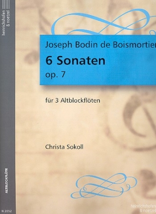 6 Sonaten op.7  fr 3 Altblockflten