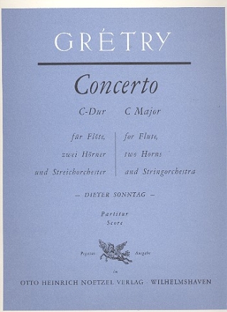 Concerto C-Dur fr Flte, 2 Hrner und Streichorchester Partitur