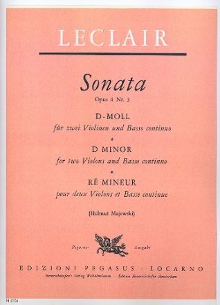 Sonate d-moll op.4,3  fr 2 Violinen und Bc