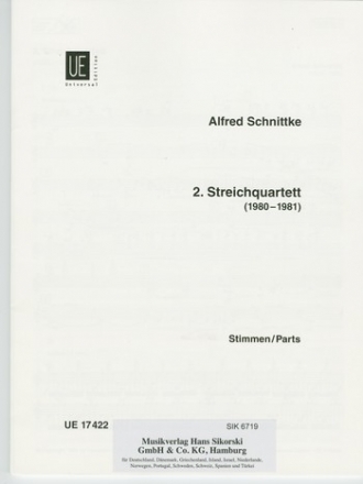 Streichquartett Nr.2 Stimmen