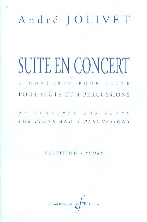 Suite en concert pour flte et 4 percussions, partition
