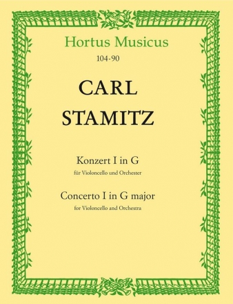 Concerto G-Dur Nr.1  fr Violoncello und Orchester fr Violoncello und Klavier
