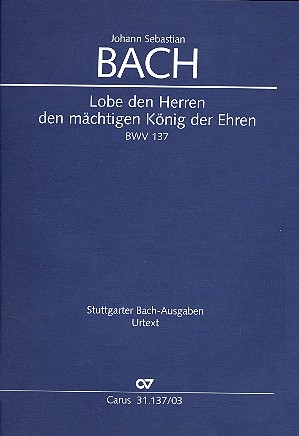 Lobe den Herren den mächtigen König Kantate Nr.137 BWV137 Klavierauszug (dt/en)
