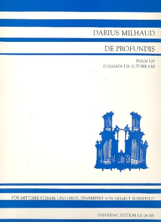 De Profundis fr mittlere Singstimme und Orgel (la)