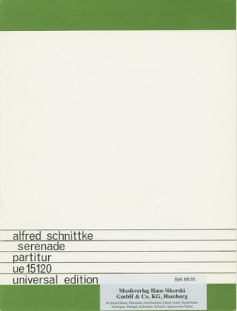 Serenade fr Klarinette, Violine, Kontraba, Schlagzeug und Klavier Partitur