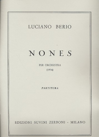 Nones per orchestra partitura