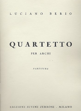 Quartetto d'archi  partitura