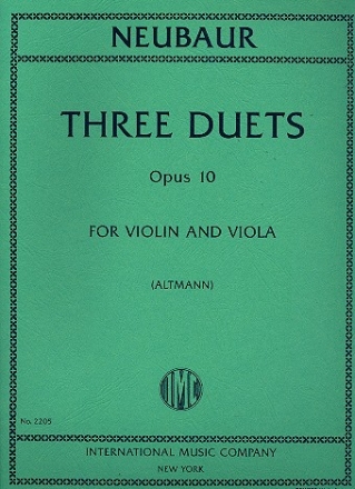 3 Duets op.10 for violin and viola